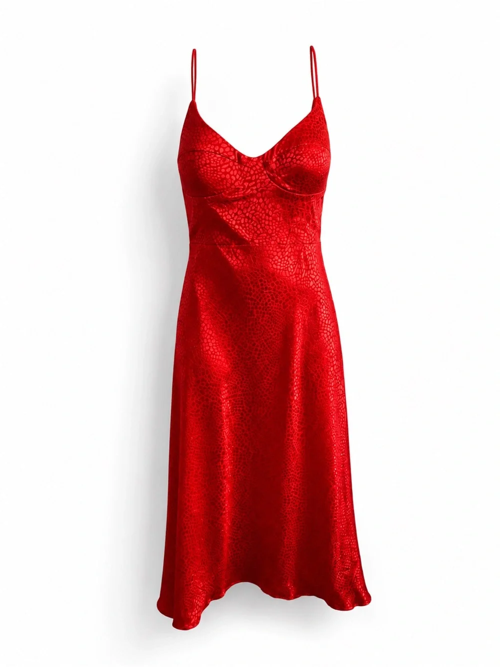 RUNAWAY THE LABEL RED SWEETHEART BOUDOIR MIDI SLIP DRESS US SZ 8 - Picture 3 of 5